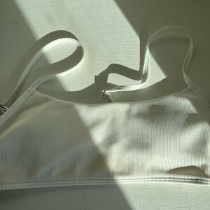 White bathing suit top